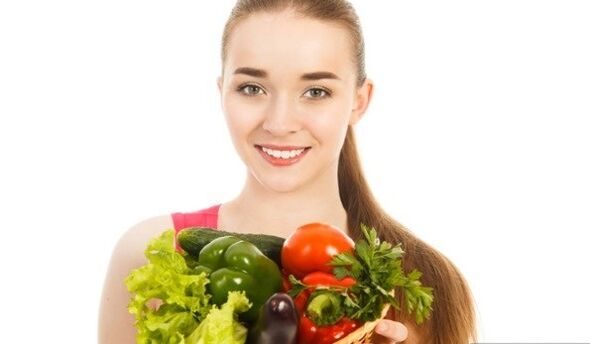 sayur-sayuran pada diet yang sihat untuk penurunan berat badan